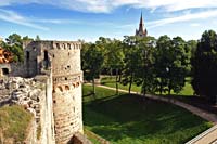 Cesis castle, view towards the church